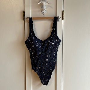 J.Crew Lasercut One Piece Bathing Suit
